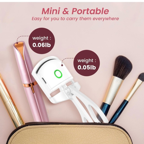 Rechargeable Heated Eyelash Curler & Electric Eyebrow Trimmer Beauty Kit New - Picture 6 of 11
